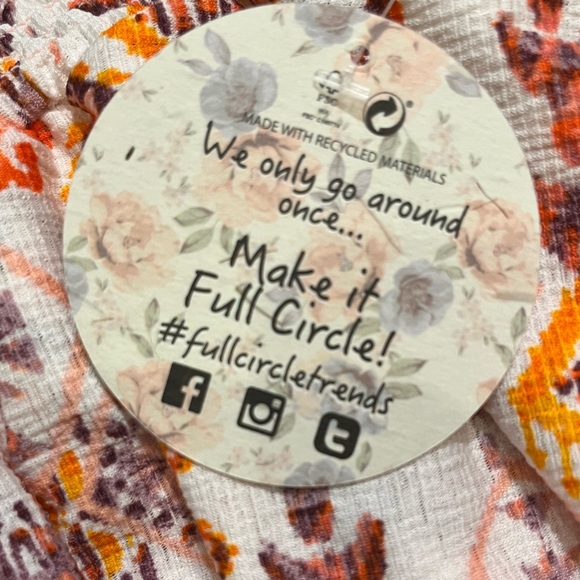 💜🧡 Tiered Ruffle Skirt | Smocked | Aztec Design | Jolie & Joy | Size Large - Picture 8 of 10